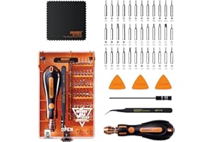 Screwdriver Set By JAKEMY, 43 in 1 Precision Screwdriver Kit Magnetic Replaceable Bits Repair Tool Kit Opening Tool and Tweezer for phone Cellphone PC Electronics