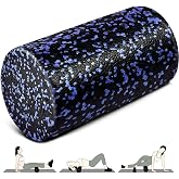 Yes4All Foam Roller, EPP High-Density Material, High Firmness Level, Back Roller for Athlete &amp; Professional, Suitable for Back, Stretching, &amp; Pilates, 12/18/24/36 inch - Blue Speckled, 12 in
