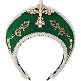 BPURB Victorian Vintage Headwear for Women Pilgrim Costume Accessory Hat Tudor Coronet