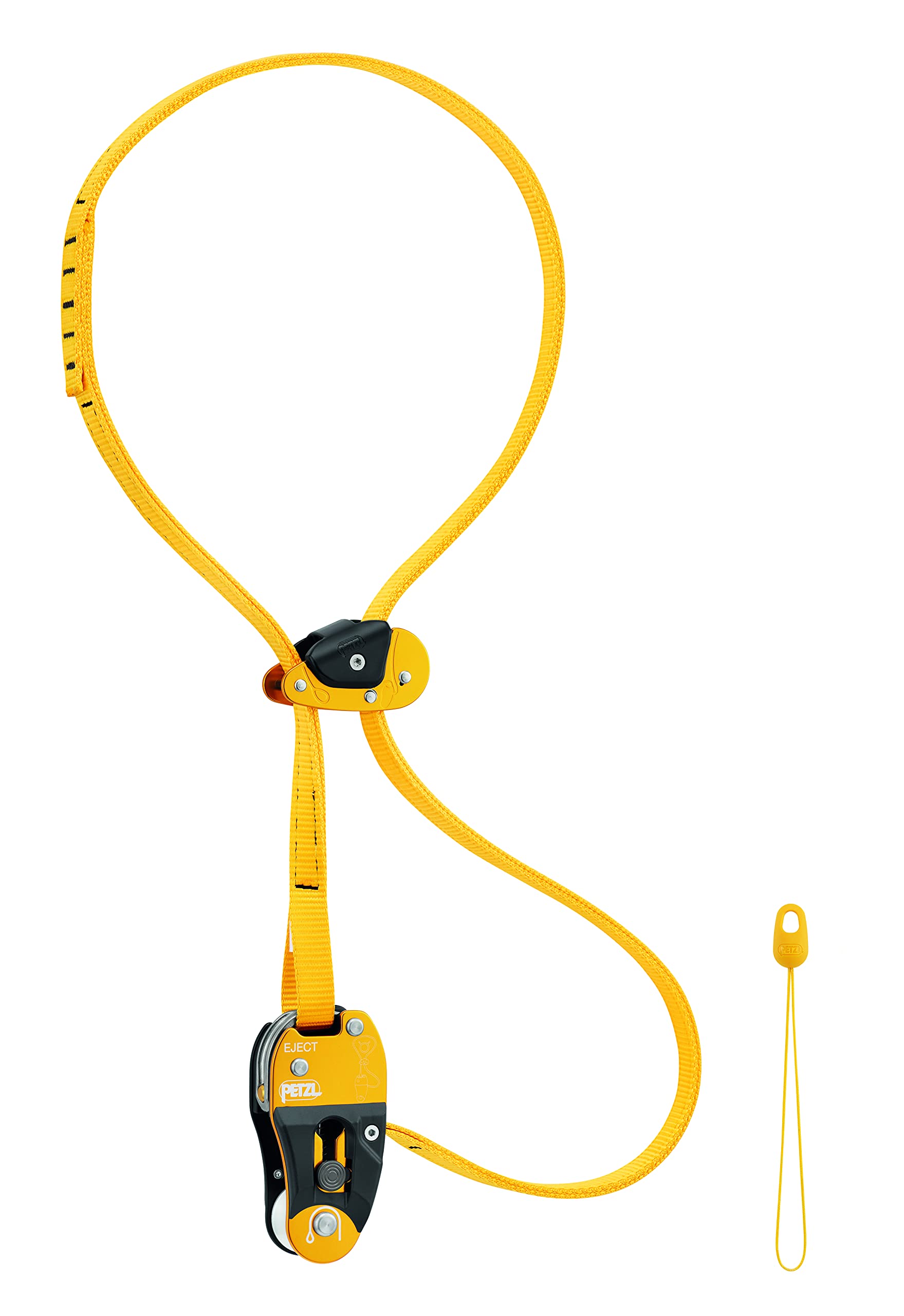 PETZL, Eject, False Adjustable Fork For Work On Plants, Yellow, One Size, Unisex-Adult