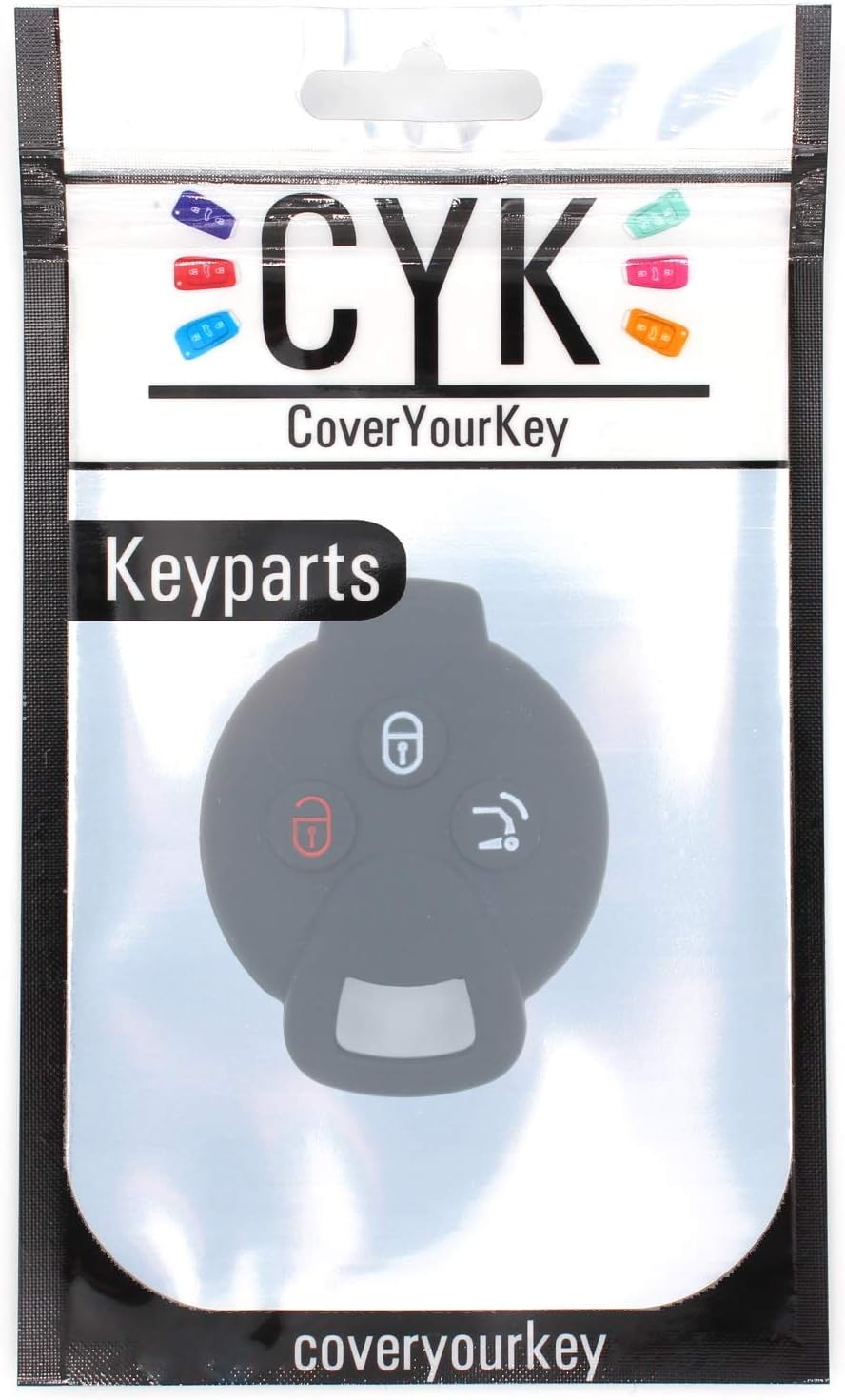 Key Cover SC for 3 Keys Auto Key Silicone Cover - Finest-Folia, Black - Image 4