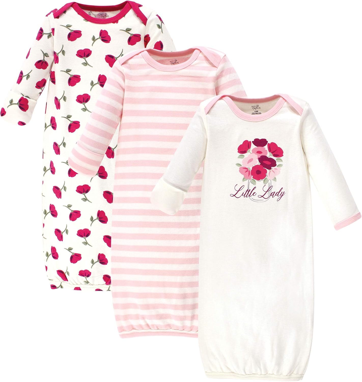 Touched by Nature Unisex Baby Organic Cotton Gowns: Clothing