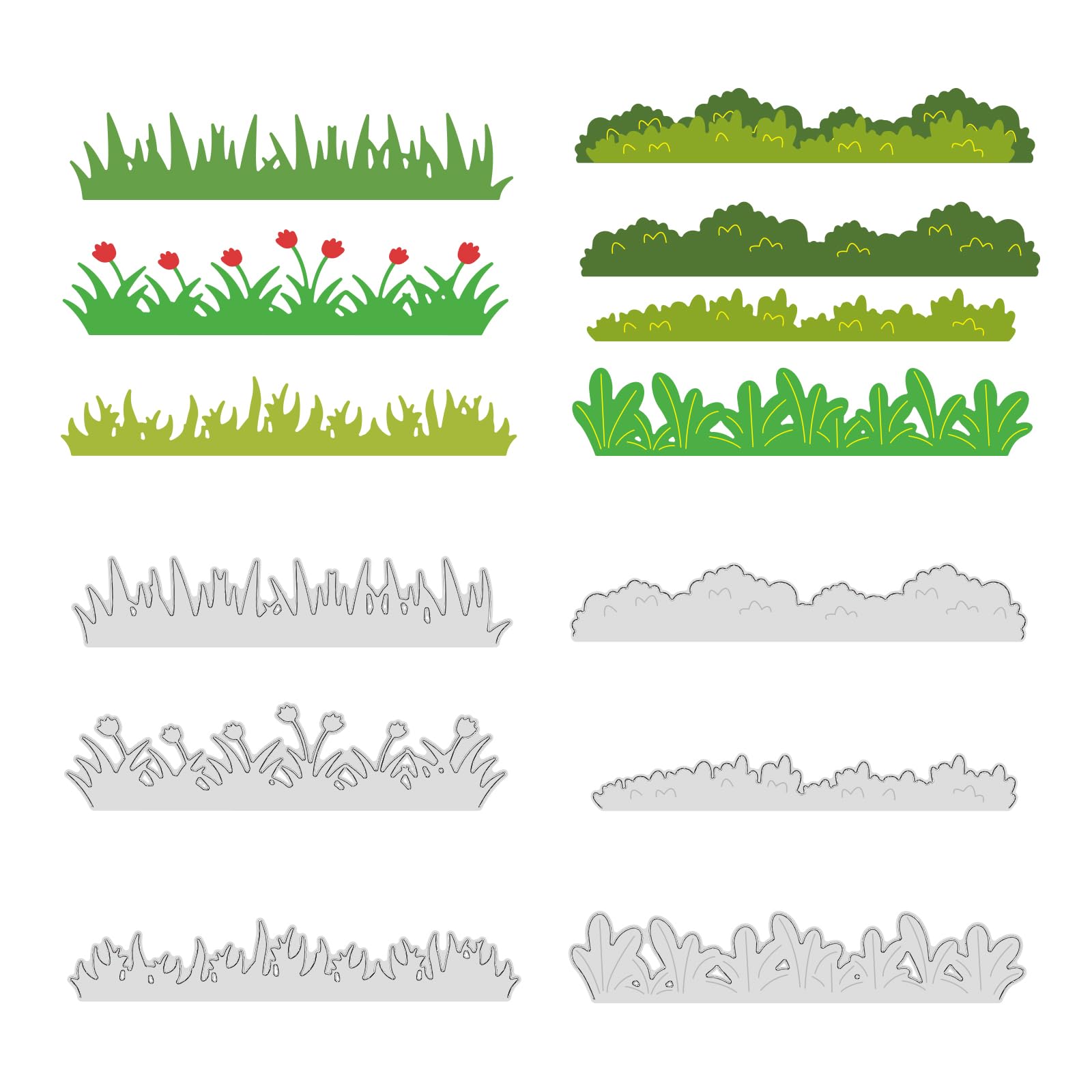 GLOBLELAND Grass Edge Metal Die Cuts Grass Edge Cutting Dies Cut Stencils for Scrapbooking Cutting Dies DIY Album Card Making Decor Craft Photo Album Decorative Embossing Paper Dies