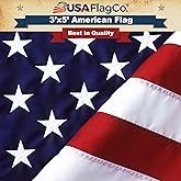 American Flags for Outside 3x5 - USA Flag Co. American Flag Made in USA: Embroidered Stars and Sewn Stripes