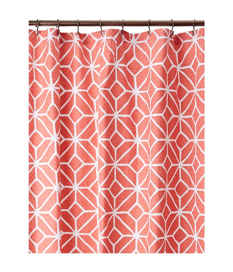 Trina Turk Unisex Trellis Shower Curtain Coral Amazon In Home