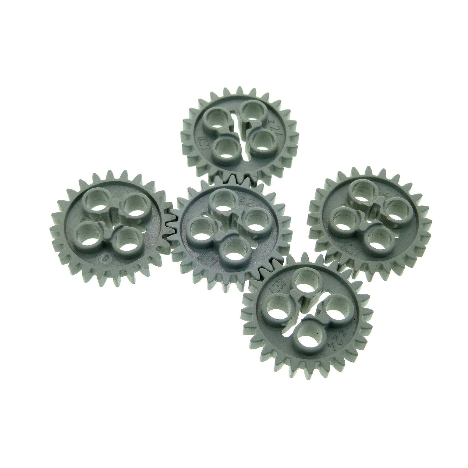 LEGO 5x 3648 Technic Gear 24 Tooth | Dark Bluish Gray