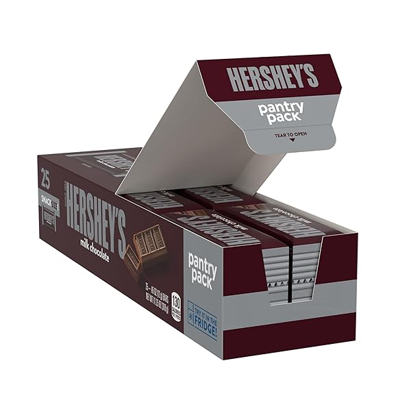 HERSHEY’S MILK CHOCOLATE SNACK SIZE, CANDY BARS, 11.25 OZ (25 PIECES)