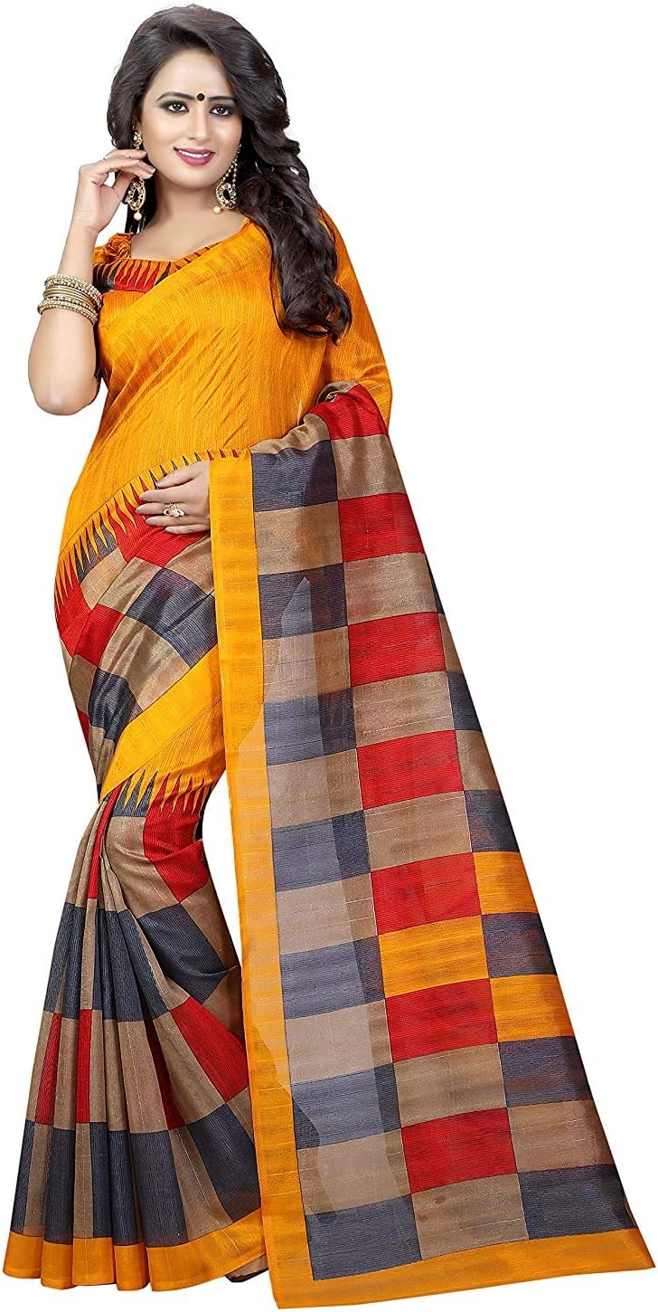 Rensila Fab Women's Mysore Art Silk Saree With Unstitched Blouse piece