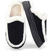 BERANMEY Fuzzy Slippers for Women and Men - Plush Lined Platform House Shoes with Anti-Slip Sole for Indoor Outdoor Comfort