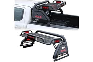 Bed Roll Bars for Universal Trucks, SYHVU Sport Rack Roll Bar with Cargo Basket Fit for Ford F-150,F-250,F-350,Ford Ranger,Dodge Ram,Chevy Silverado,GMC Sierra,Tundra,Nissan Titan,Nissan Frontier
