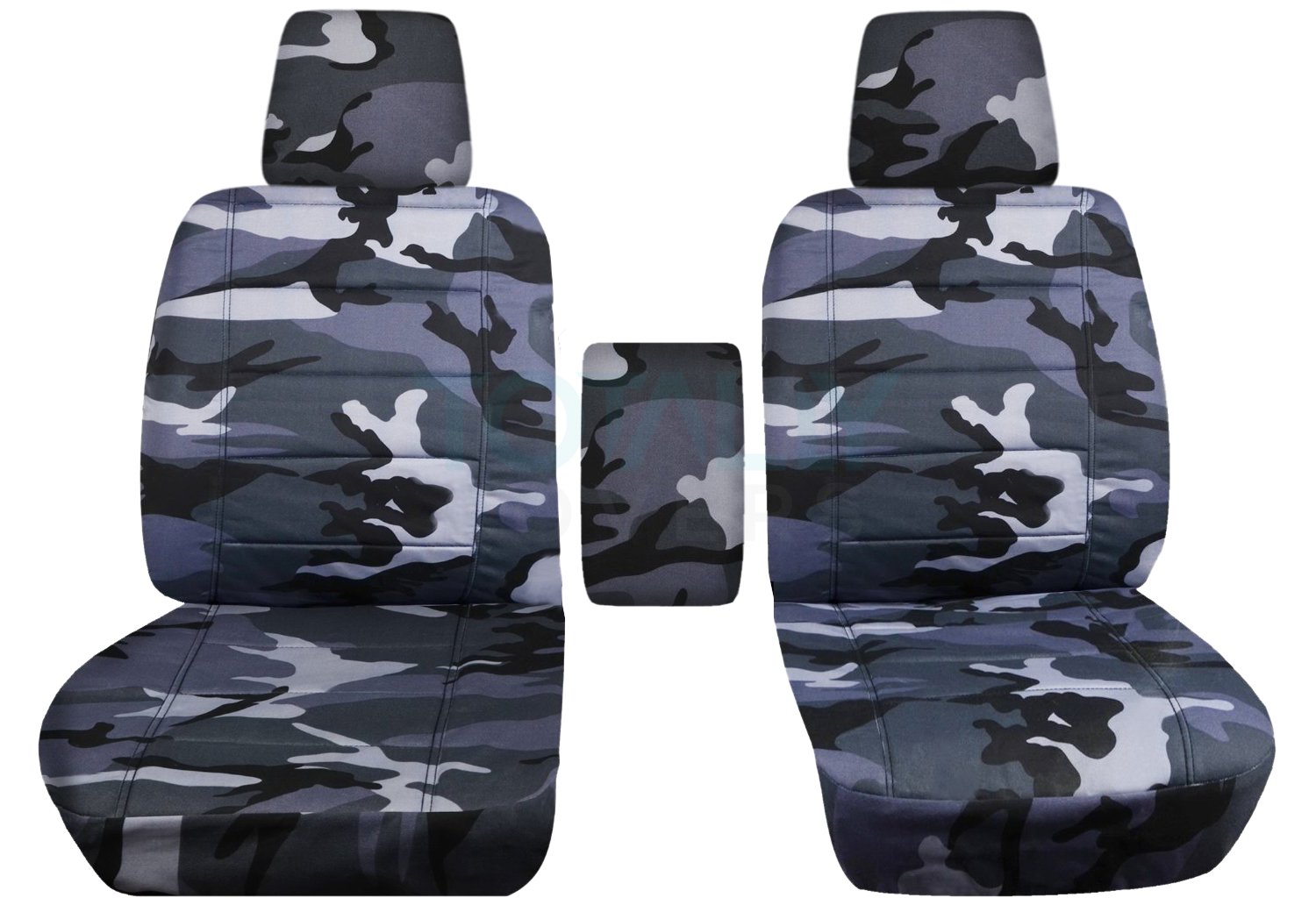 高い素材 トラックバケットシートカバー カモフラージュ センターアームレスト付き 一体型シートベルトあり なし フロントカモフラージュ 16プリント With Integrated Seat Belts グレイ Tccsc59 0408ff150bisb B06xdvktpd With Integrated Seat Belts グレー迷彩 グレー