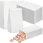 Foraineam 300 Pack Mini Paper Bags 3.5 x 2.2 x 7 inch Durable White Kraft Paper Snack Bag Paper Lunch Bag Small Cookie Favor