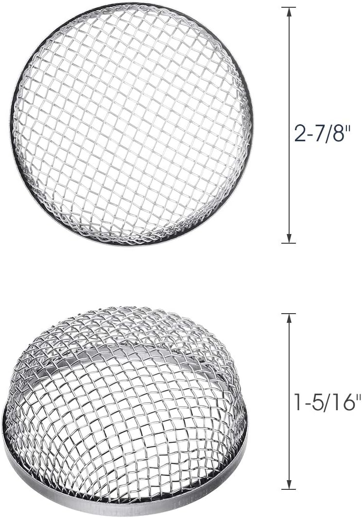 Miady RV Furnace Vent Screen - 2 Pack Flying Insect Bug Cover Camper Heater Exhaust Vents - 2.8" Stainless Steel Mesh Screens - Installation Tool Included: Automotive