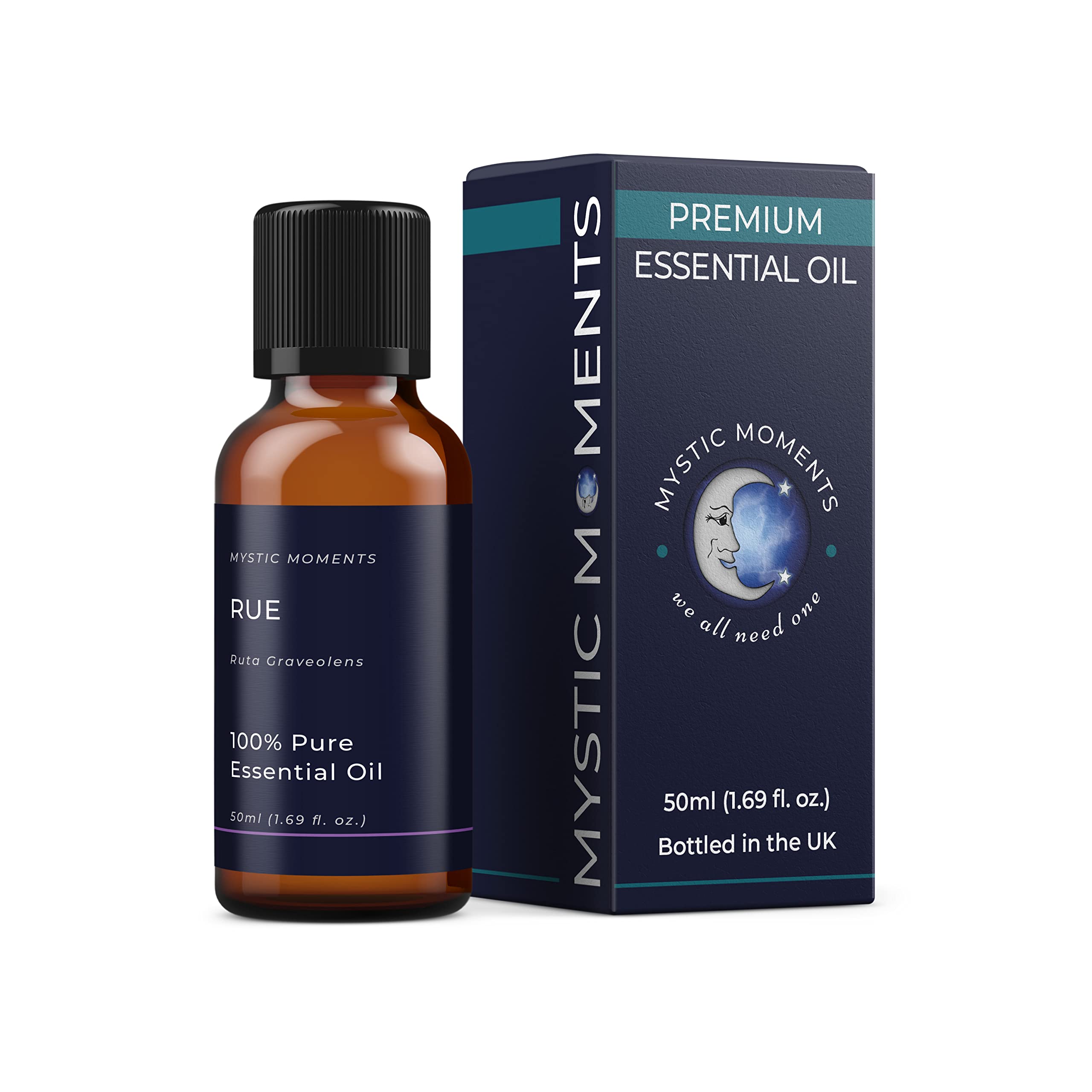 Mystic Moments | Rue Essential Oil (Ruta graveolens) 50ml | 100% Pure Aromatherapy Oil | Herbaceous Citrus-Bitter Scent for Diffusers & Blends