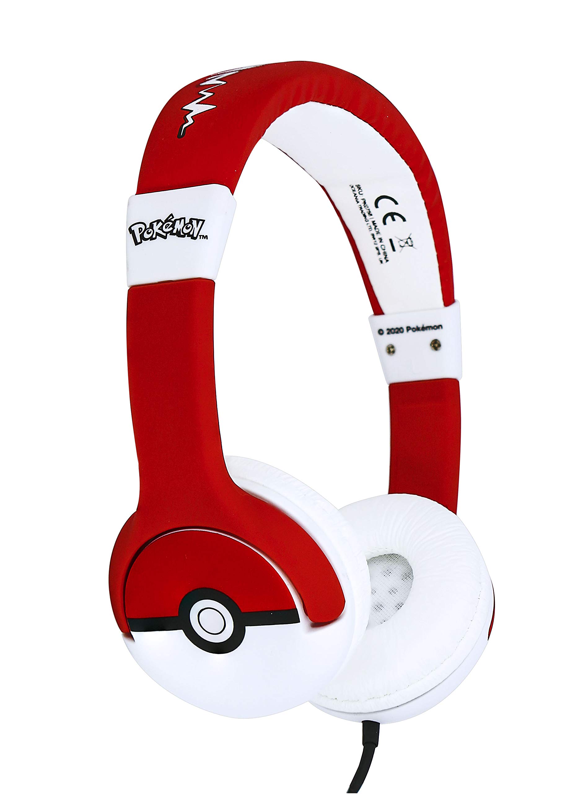 OTL Technologies PK0758 Kids Headphones - Pokémon Pokéball Wired Headphones for Ages 3-7 Years