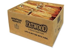 Better Wood Products Fatwood Natural Waterproof Fire Logs, Indoor or Outdoor Wood Fire Starter Sticks for Barbecue, Fireplace and Camping, 35 Pounds