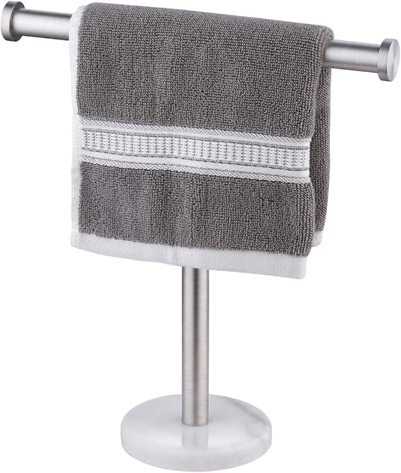 Umi. by Amazon Towel Holder Marble Towel Rack Stand Countertop 304