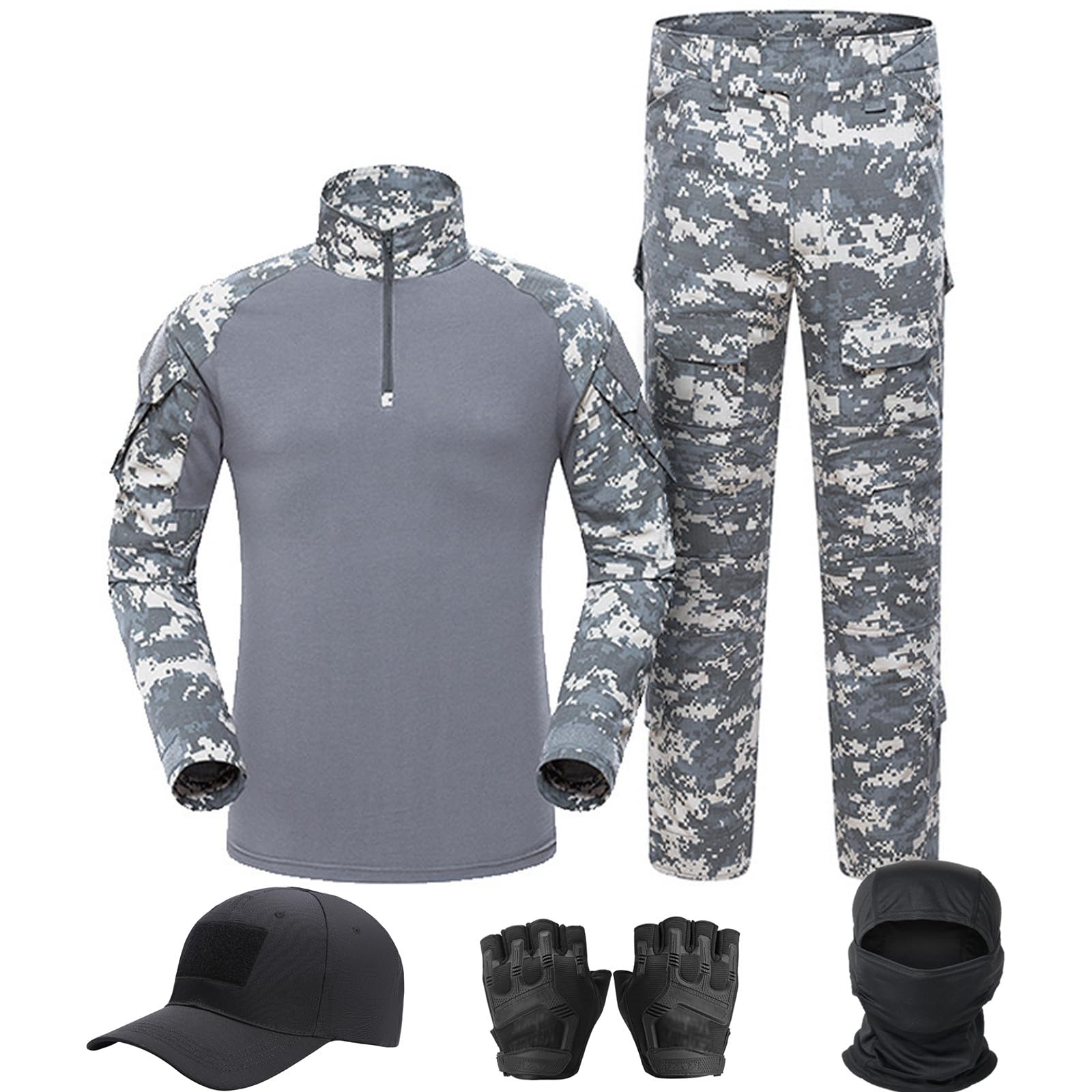 SANYETS Tactical Suit,Military Pants and Shirt,Cap