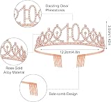 Pinenuts 10th Birthday Sash Crown Cake Topper for Girls Party Decorations view 2