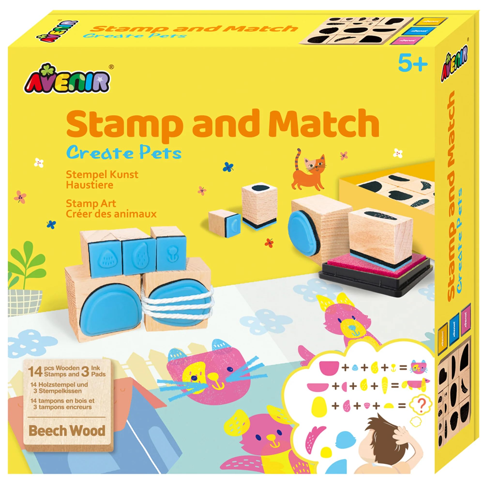 Avenir Stamp and Match Create Pets - Stamp Art Kit