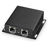 Binardat Gigabit PoE Extender Passthrough Switch, 1 in 2 Out, IEEE802.3af/at Powered, 10/100/1000Mbps, Metal Small Wall Mount, 1000M 30W