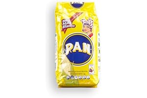 WEUANY PAN Harina de Maiz Blanco Precocida 1 Kg. | Pre Cooked White Corn Meal 2 lb.