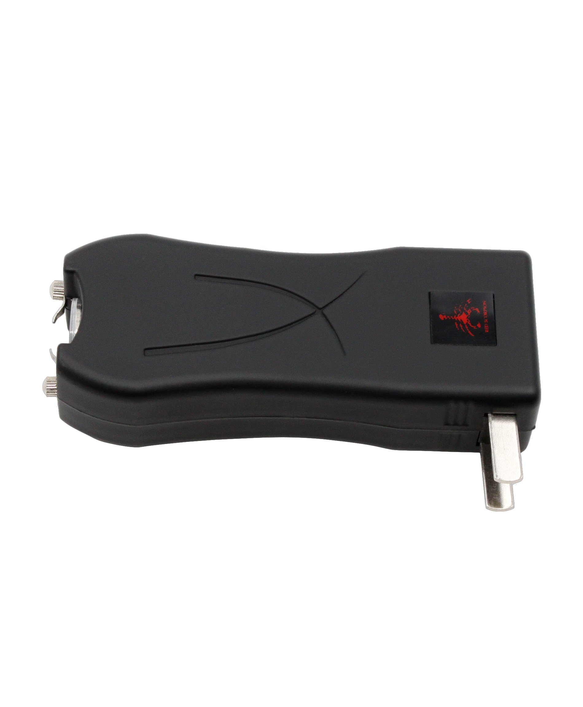 Red Scorpion Mini Stun Gun 398-39 Billion Volts Rechargeable with LED Tactical Flashlight (Black)