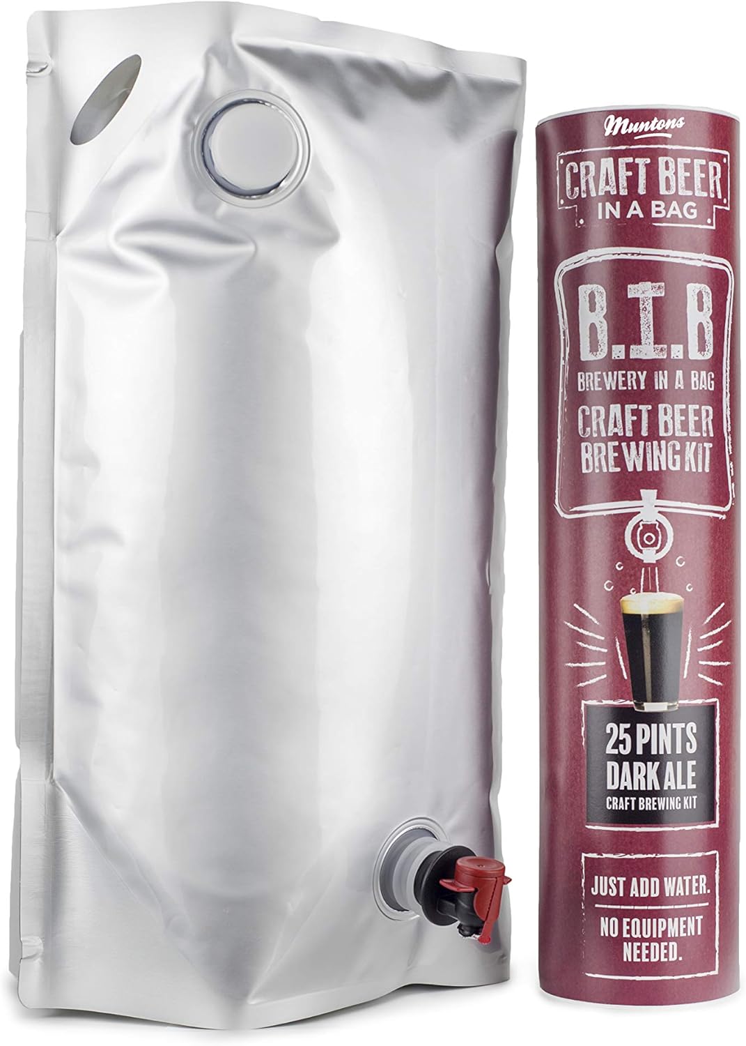 Muntons Craft Beer in a Bag, Craft Beer Brewing Kit, Dark Ale No
