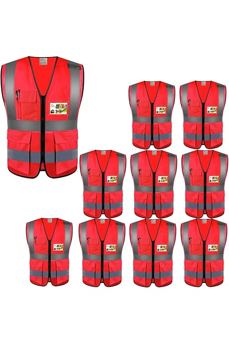 Amazon Chalecos Reflectantes Con Bolsillos Chaleco Reflectante Con