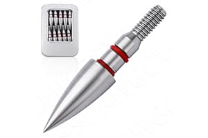 12Pack Archery Field Tips - 100-300 Grain Screw-in Bullet Using Recurve & Compound Bows, Perfect for Target Practice and Hunt