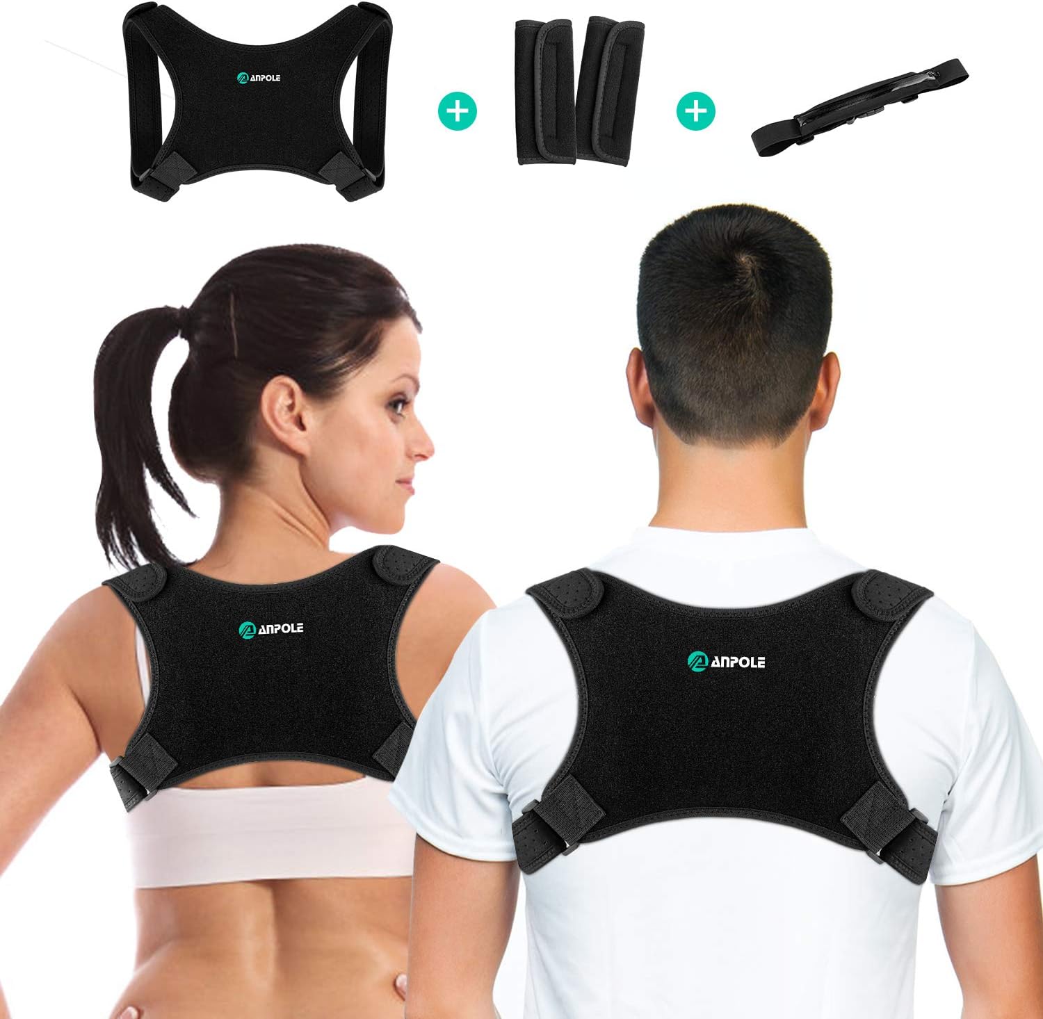 Posture Corrector for Men and Women, Adjustable Upper Back Brace, Back Straightener, Clavicle Posture Support - Providing Pain Relief from Neck, Back and Shoulder (Universal)