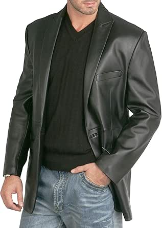 blazer leather jacket mens