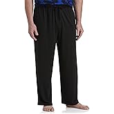 Harbor Bay by DXL Men's Big and Tall Knit Open-Hem Pants Black 2XL
