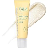 TULA Skin Care Protect + Glow Daily Sunscreen Stick Gel Broad Spectrum SPF 30 - Skincare-First, Non-Greasy, Non-Comedogenic & Reef-Safe with Pollution & Blue Light Protection.