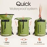Earth Pak Summit Series 35L Waterproof Backpack Roll-Top Green view 6