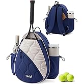 Sucipi Tennis Bag for Women and Men, Water-Resistant and Machine Washable Tennis Racket Backpack, Lightweight Sports Bag for Pickleball, Badminton