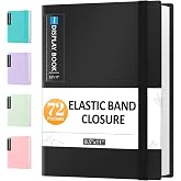 Sooez 72 Pocket Binder with Plastic Sleeves, Portfolio Display Book, 8.5x11 | with Elastic Band, 144 Pages Presentation Binder, Art Portfolio Document Folder with Clear Sheet Protectors for Office School