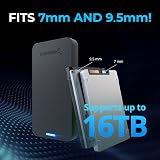 SABRENT 2.5 USB SSD Enclosure UASP Tool-Free Aluminum EC-UASP view 5