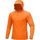MAGCOMSEN Men's UPF 50+ Sun Protection Shirts Quick Dry Long Sleeve Rash Guard Lightweight Hoodie Shirt Fishing Running