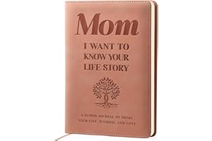 YDCUV Mom I Want to Know Your Life Story Leather Journal - A Guided Journal To Share Her Memories - Meaningful Gifts for Mom from Daughter Son - Sentimental Gifts for Mothers Day, Birthday & Christmas
