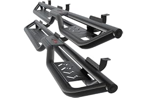 Perfit Liner Running Boards & Side Steps Compatible with 2018-2025 Jeep Wrangler JL JLU 4 Doors, Jeep Wrangler 4xe, Black Carbon Steel Side Steps Nerf Bars