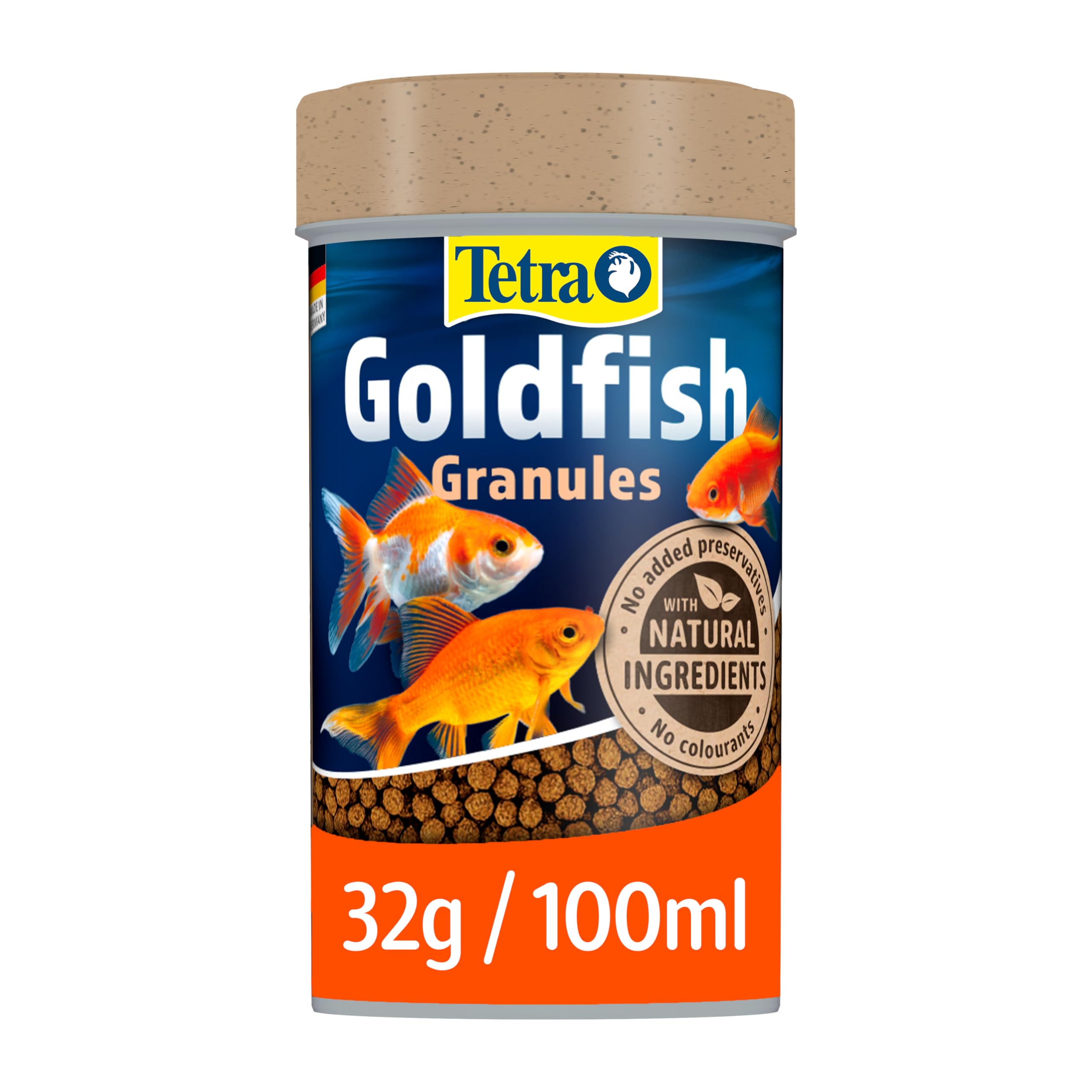 Tetra Goldfish Fish Food Granules, Complete Fish Food for All Smaller Goldfish, 32 g
