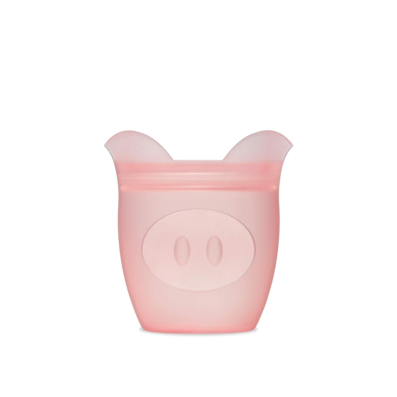 Zip Top 100% Platinum Silicone Baby Snack Containers (Pig)