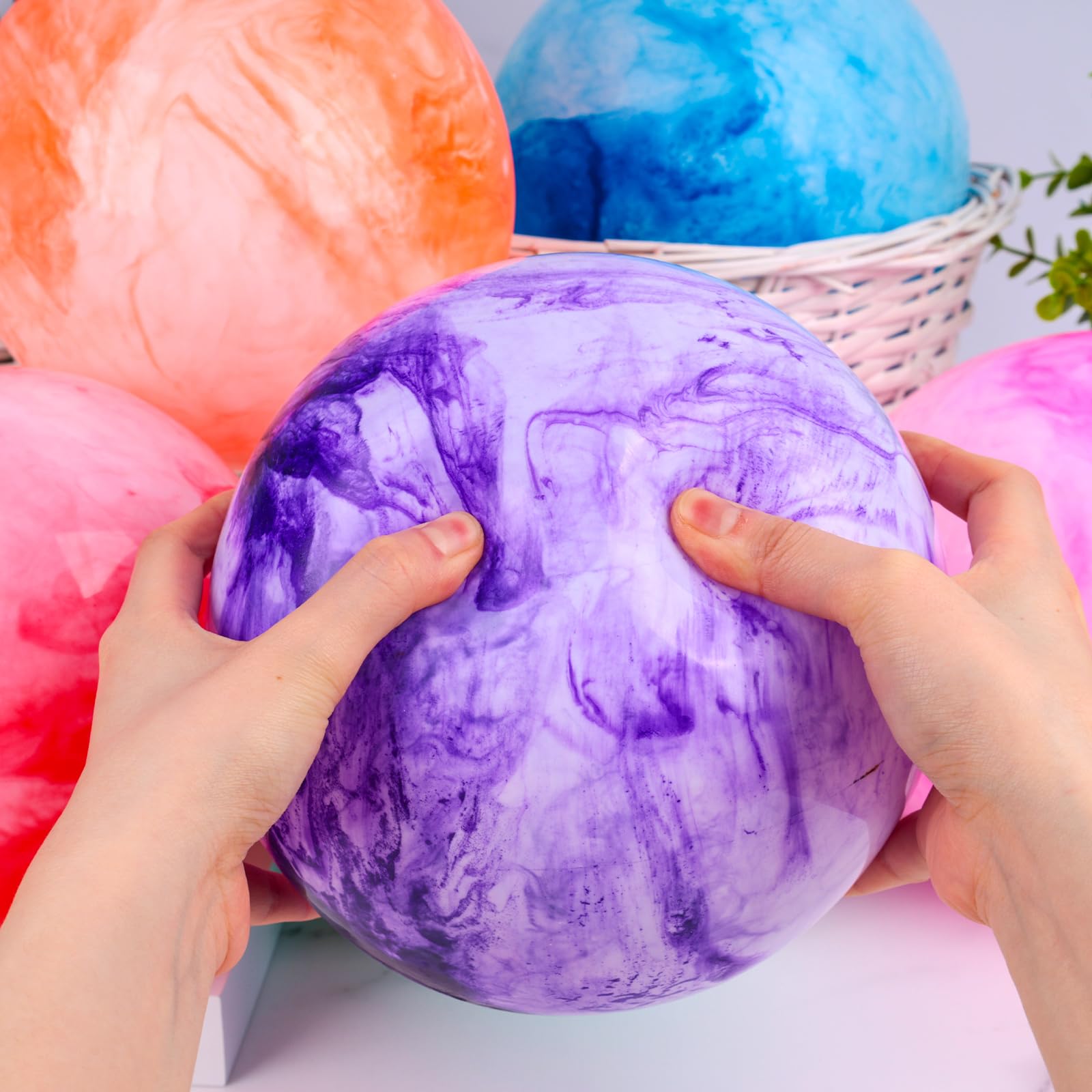 FUTUREPLUSX 6PCS Inflatable Playground Balls, 8.7 Inches Kickball Dodge Ball with Pump, for Kids Indoor and Outdoor Play, Party Favors