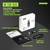 Shure MVX2U Gen 2 Digital Audio Interface XLR to USB for Mac Windows iOS Android view 5