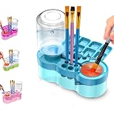 Paint Brush Cleaner Tool, Paint Brush Washer with Water Circulation, Blue | Water Cycle Rinser Paint Water Dispenser, with Br