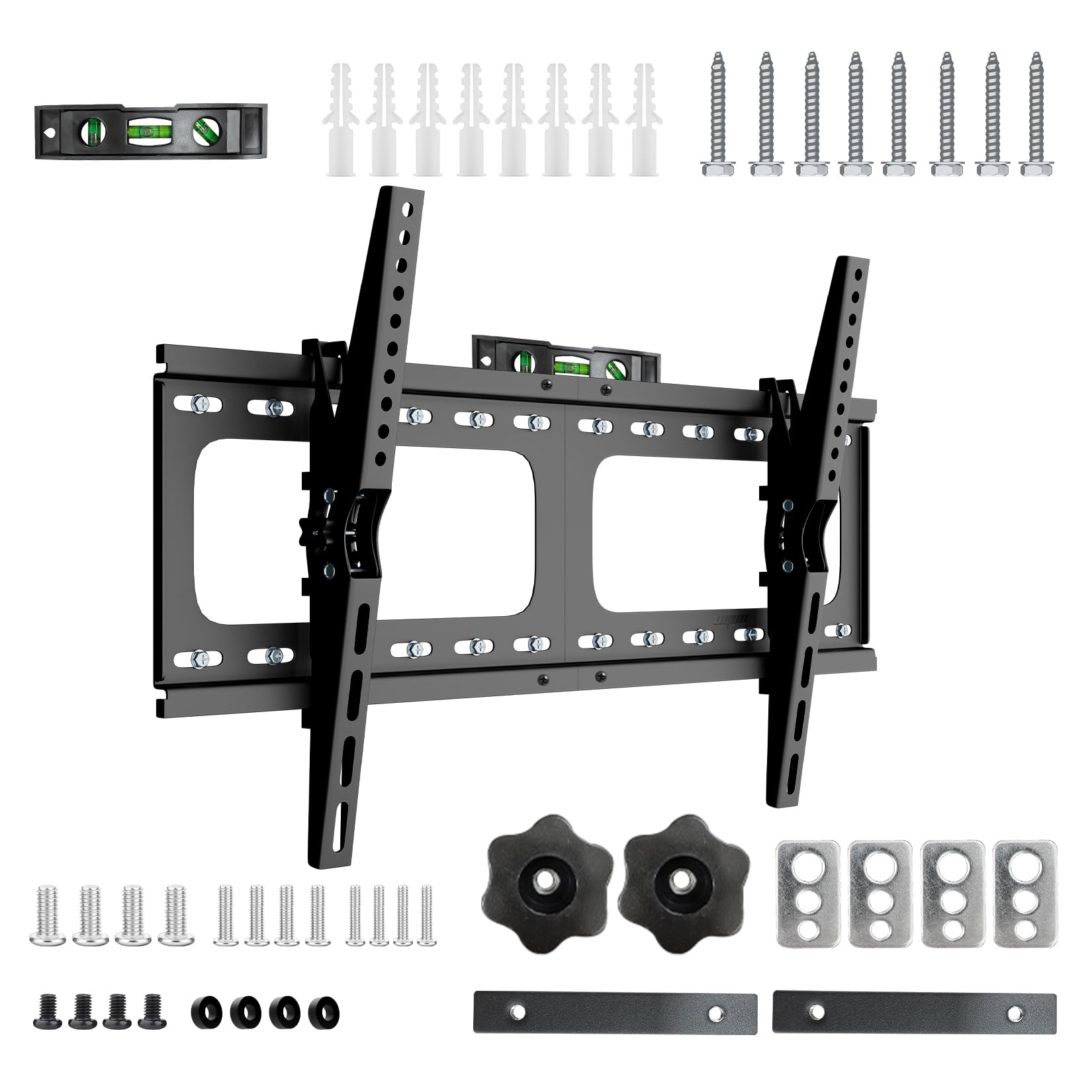 unho Universal TV Wall Bracket for 30–86 Inch TVs, Tilting TV Wall Mount with 15° Adjustment, Slim TV Bracket 75mm from Wall, Max VESA 800x400, Max Loading 60 kg