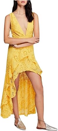 sheer yellow dress