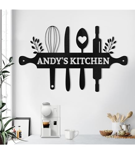 Amazon.com: Wall Decor Personalized Kitchen Sign Vintage Kitchen