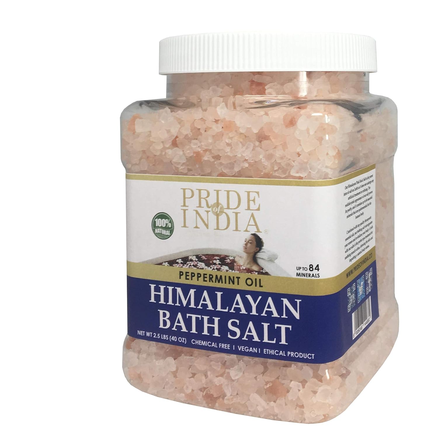 Pride Of India Himalayan Pink Bathing Salt Enriched w